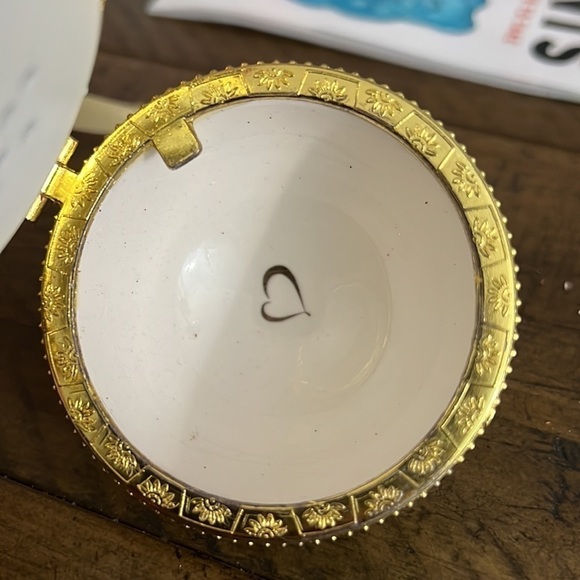 Limoges Style Christmas Ornament Egg Music Box - Picture 4 of 6